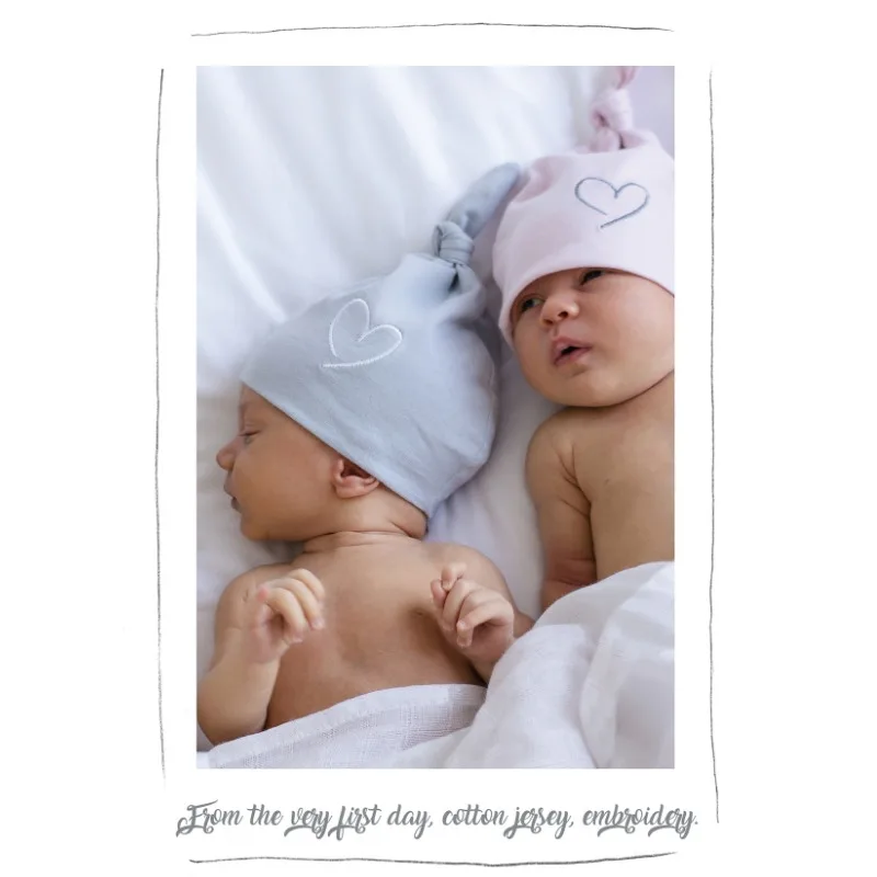 Effiki® kapica za novorođenče - Roza sa srcem, 1-3mj - Image 2