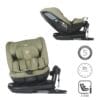 Autosjedalica iSize 40-150 cm 360° Coccolle Velsa, Moss Green