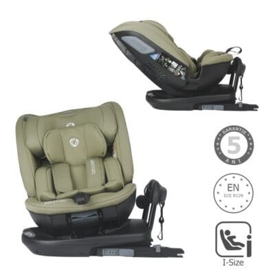 Autosjedalica iSize 40-150 cm 360° Coccolle Velsa, Moss Green