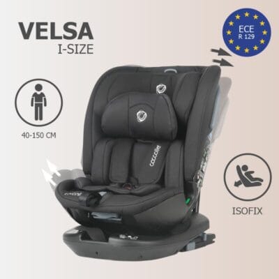 Alternative view of Autosjedalica iSize 40-150 cm 360° Coccolle Velsa, Jet Black