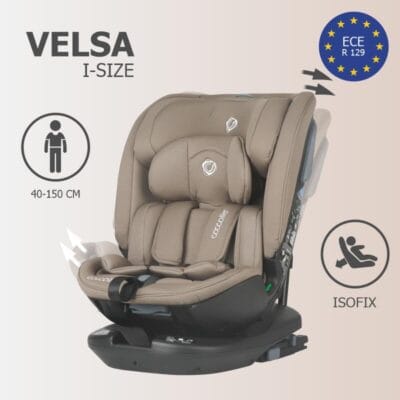 Alternative view of Autosjedalica iSize 40-150 cm 360° Coccolle Velsa, Taupe Brown