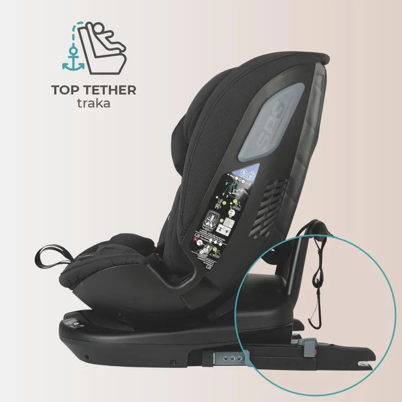 Autosjedalica iSize 40-150 cm 360° Coccolle Velsa, Jet Black - Image 10