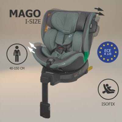 Alternative view of Autosjedalica iSize 40-150 cm 360° Coccolle Mago Premium, Greenstone
