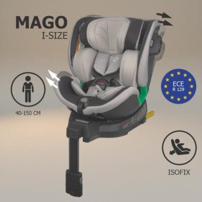 Alternative view of Autosjedalica iSize 40-150 cm 360° Coccolle Mago Premium, Jet Black