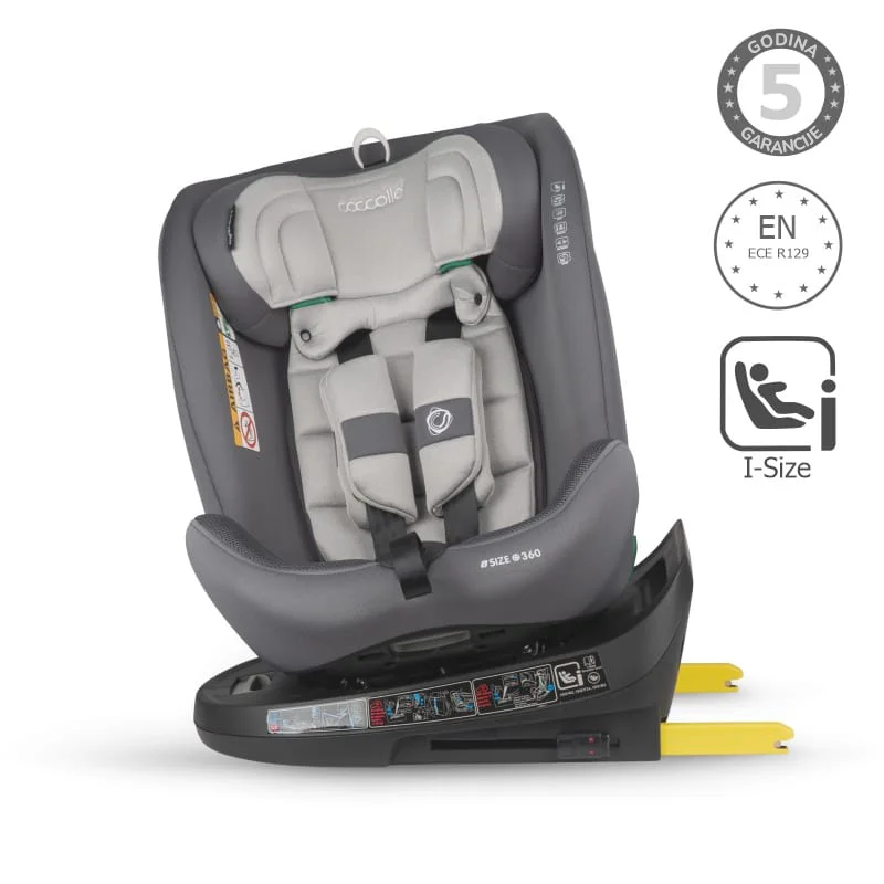Autosjedalica iSize 40-150 cm 360° Coccolle Nova, Moonlit Grey