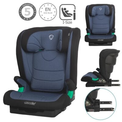 Autosjedalica iSize 100-150 cm Coccolle Eris, Rock Blue