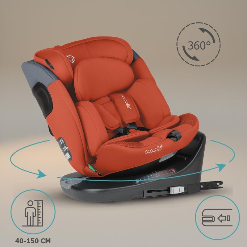 Autosjedalica iSize 40-150 cm 360° Coccolle Atira, Cinnamon Brown - Image 3