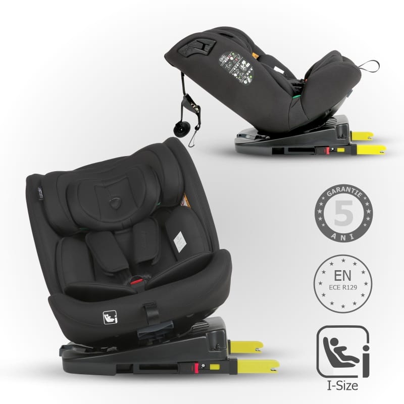 Autosjedalica iSize 40-150 cm 360° Coccolle Nobi, Diamond Black