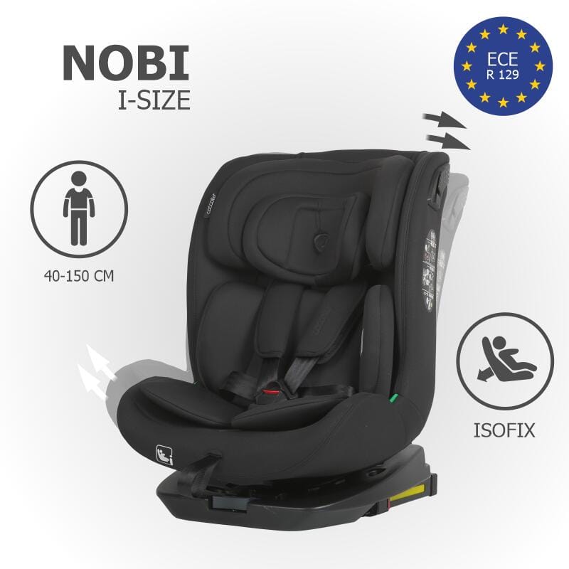 Autosjedalica iSize 40-150 cm 360° Coccolle Nobi, Diamond Black - Image 2