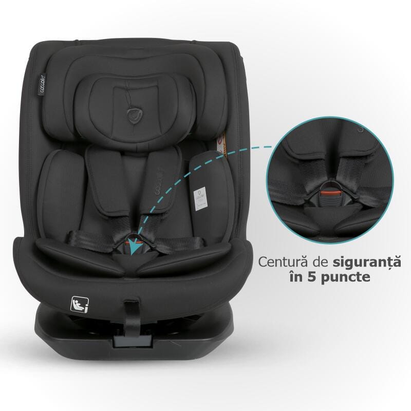 Autosjedalica iSize 40-150 cm 360° Coccolle Nobi, Diamond Black - Image 6