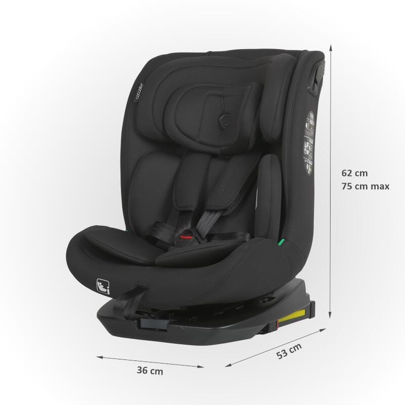 Autosjedalica iSize 40-150 cm 360° Coccolle Nobi, Diamond Black - Image 9