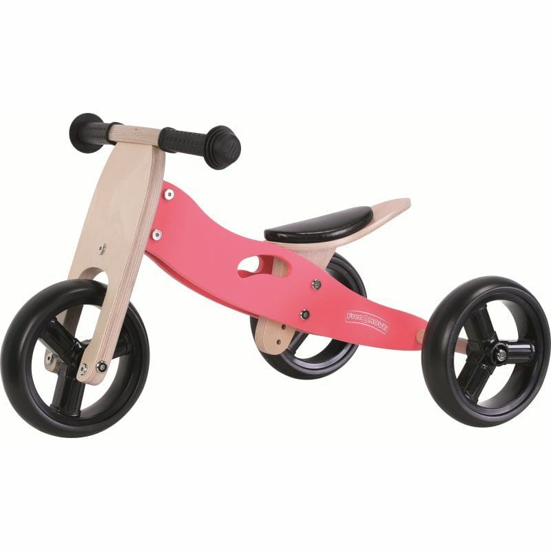 Free2Move® drveni tricikl i guralica 2u1, Rider Pink
