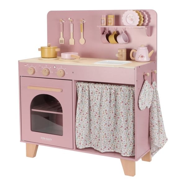 Little Dutch® Drvena dječija kuhinja Pink - Image 11