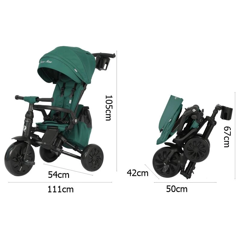 Qplay® Tricikl Nova MAX, Zelena - Image 11