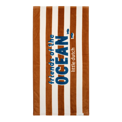 Little Dutch® peškir za plažu World Brown Stripe