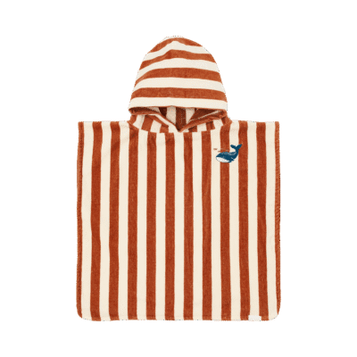 Little Dutch® pončo za plažu Ocean World Brown Stripe