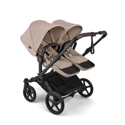 Alternative view of Bugaboo Donkey 6 Twin Black/Desert Taupe Melange - Desert Taupe Melange