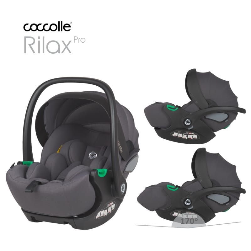 Autosjedalica iSize 360° 40 – 87 cm Coccolle Rilax, Greystone