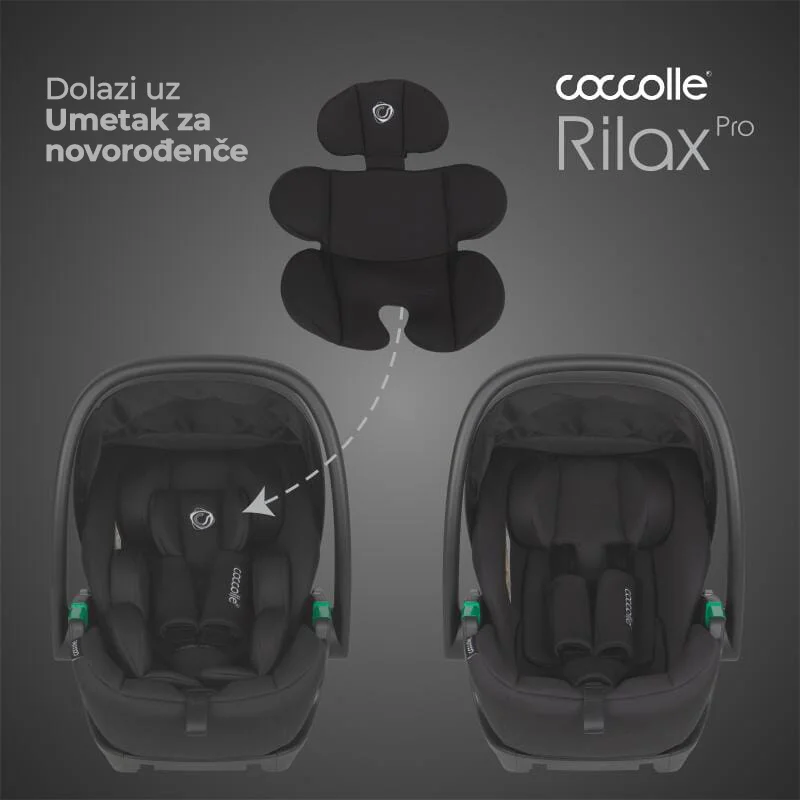 Autosjedalica iSize 360° 40 – 87 cm Coccolle Rilax, Black - Image 2