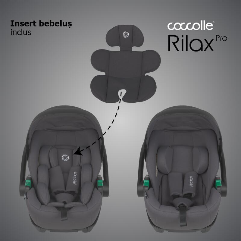 Autosjedalica iSize 360° 40 – 87 cm Coccolle Rilax, Greystone - Image 2