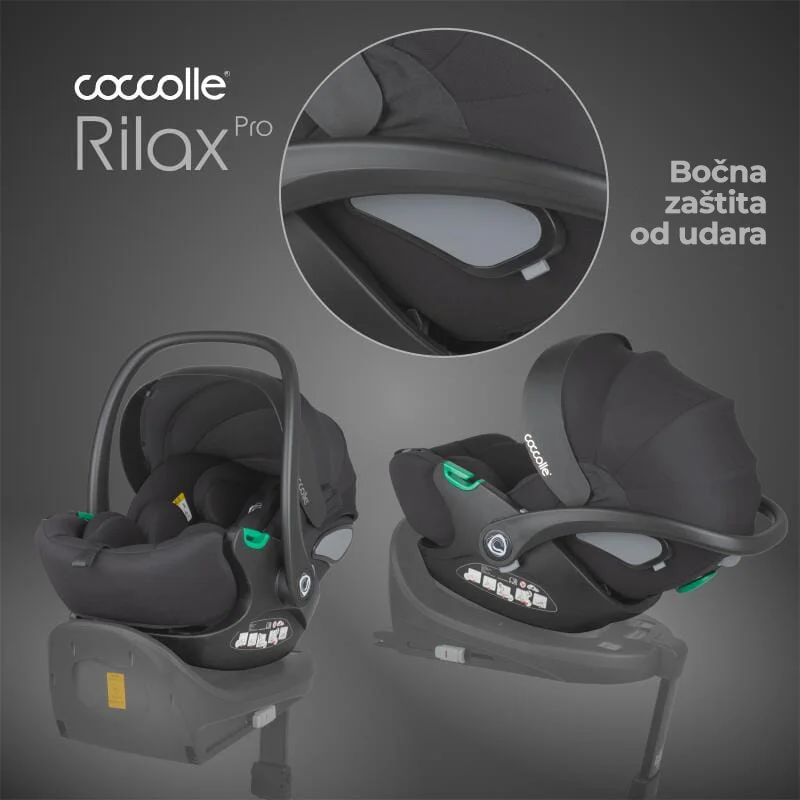 Autosjedalica iSize 360° 40 – 87 cm Coccolle Rilax, Black - Image 5