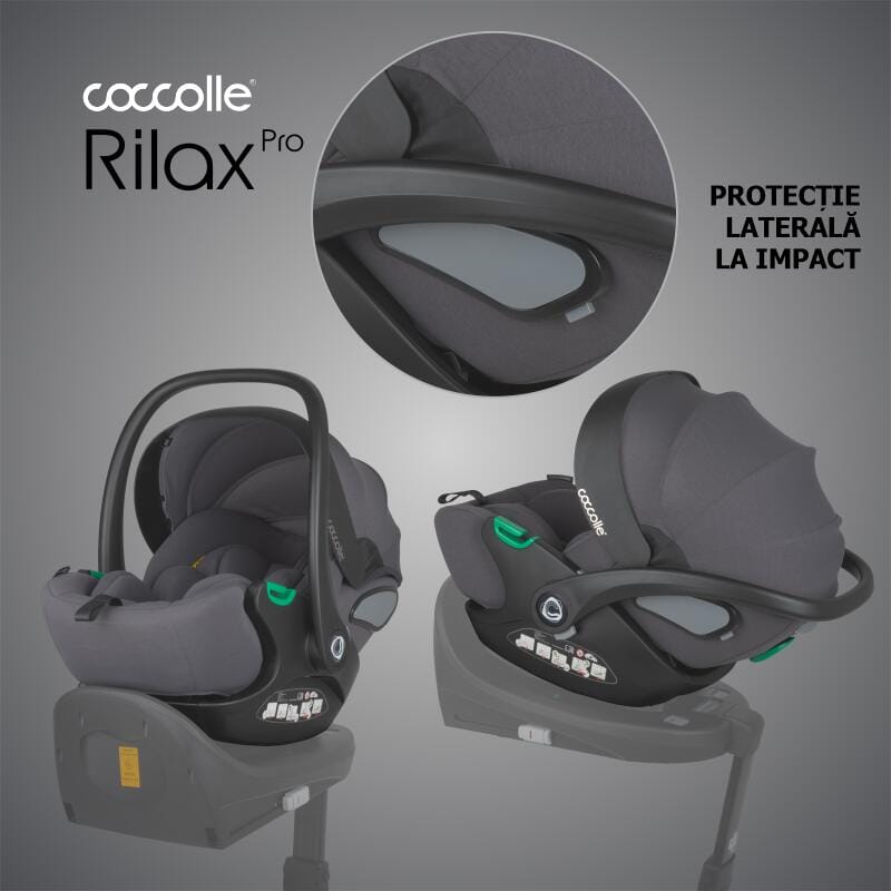 Autosjedalica iSize 360° 40 – 87 cm Coccolle Rilax, Greystone - Image 5