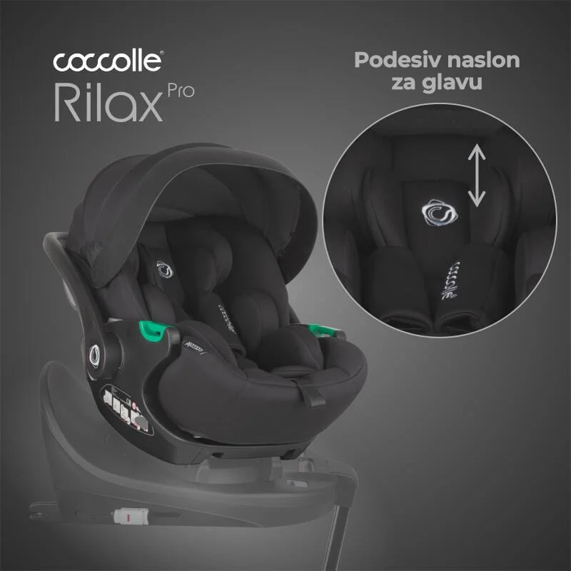 Autosjedalica iSize 360° 40 – 87 cm Coccolle Rilax, Black - Image 6