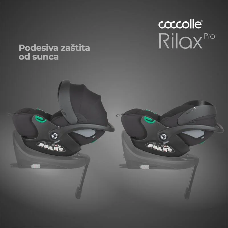Autosjedalica iSize 360° 40 – 87 cm Coccolle Rilax, Black - Image 8