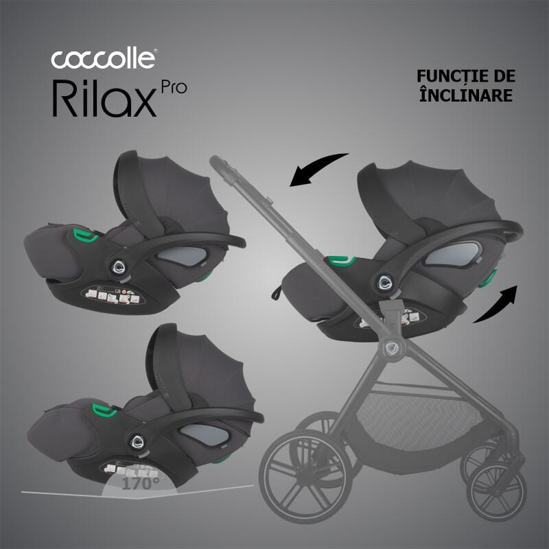Autosjedalica iSize 360° 40 – 87 cm Coccolle Rilax, Greystone - Image 10