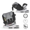 Autosjedalica i-Size 40–150 cm Coccolle Lyra, Greystone