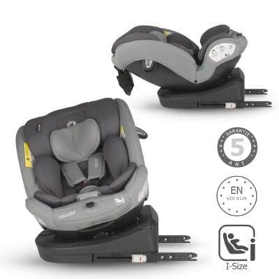 Autosjedalica i-Size 40–150 cm 360° Coccolle Nyota, Moonlit Grey