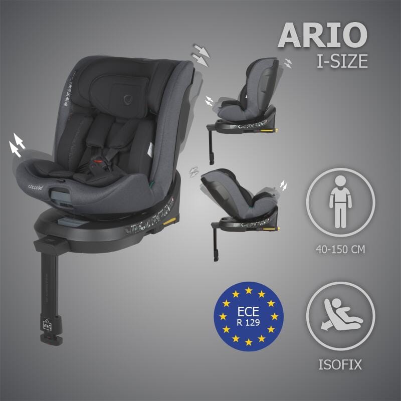 Autosjedalica i-Size 40–150 cm 360° Coccolle Ario, Anthracite - Image 2