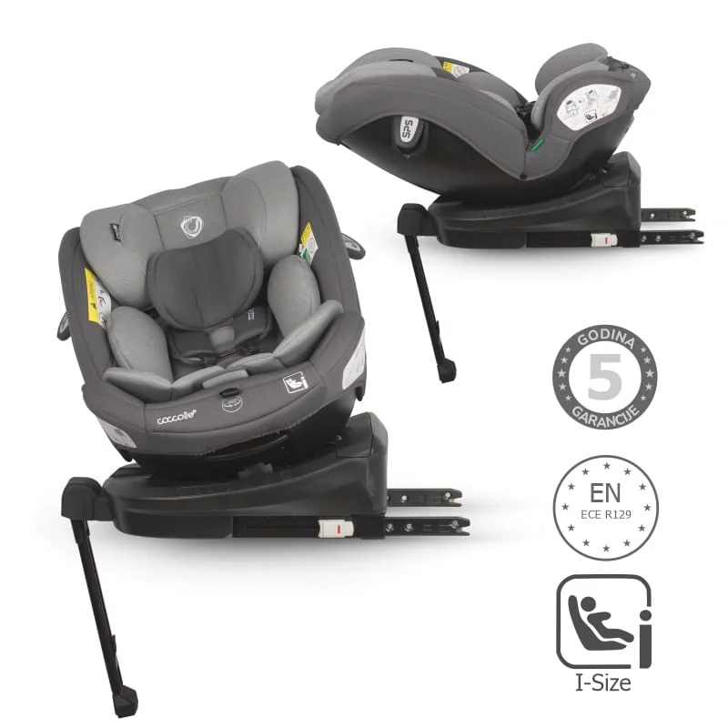 Autosjedalica i-Size 40–150 cm 360° Coccolle Sidra, Diamond Black
