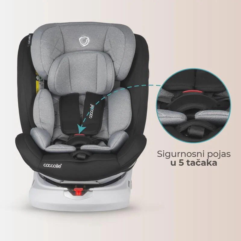 Autosjedalica i-Size 40–150 cm 360° Coccolle Lyra, Greystone - Image 6