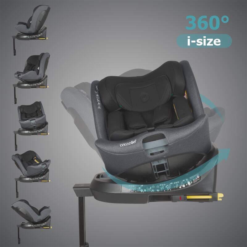 Autosjedalica i-Size 40–150 cm 360° Coccolle Ario, Anthracite - Image 7