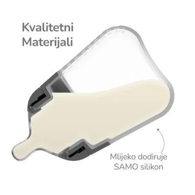 Alternative view of Nanobébé® Flexy silikonska bočica 270 ml - Bijela