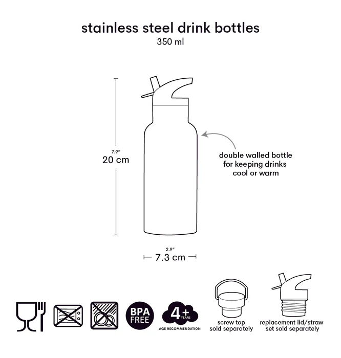 A Little Lovely Company® Dječja bočica 350ml, Hearts - Image 8