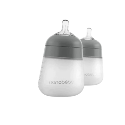 Nanobébé® Flexy silikonska bočica 270ml 2kom - Siva