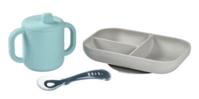 Béaba® silikonski set za samostalno hranjenje 3/1, Blue