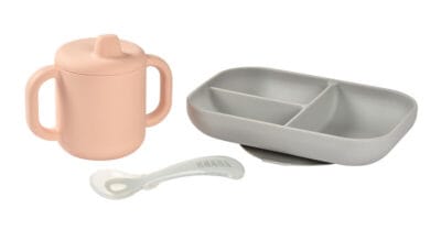 Béaba® silikonski set za samostalno hranjenje 3/1, Pink