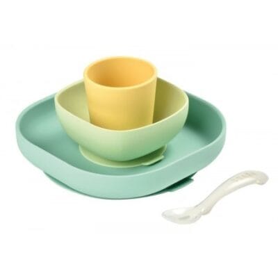 Béaba® silikonski set za hranjenje 4/1, Pastel