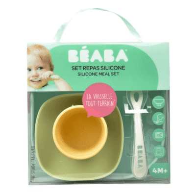 Béaba® silikonski set za hranjenje 4/1, Pastel