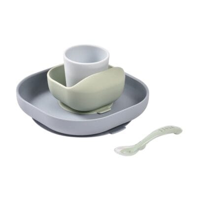 Béaba® silikonski set za hranjenje 4/1, Pebble
