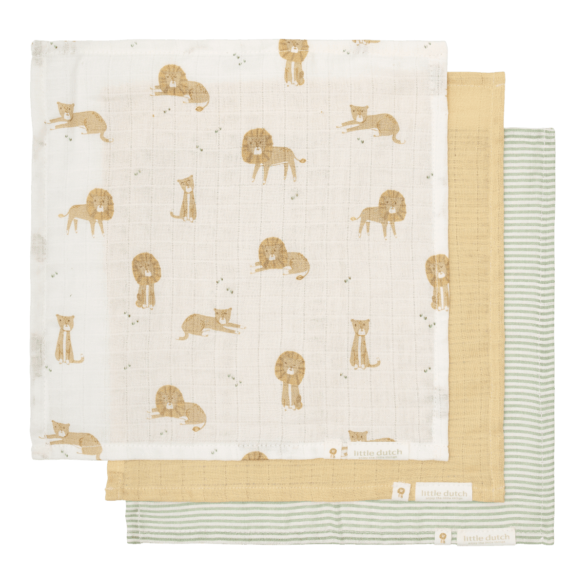 Little Dutch® krpice za lice 3 kom, Safari Leo
