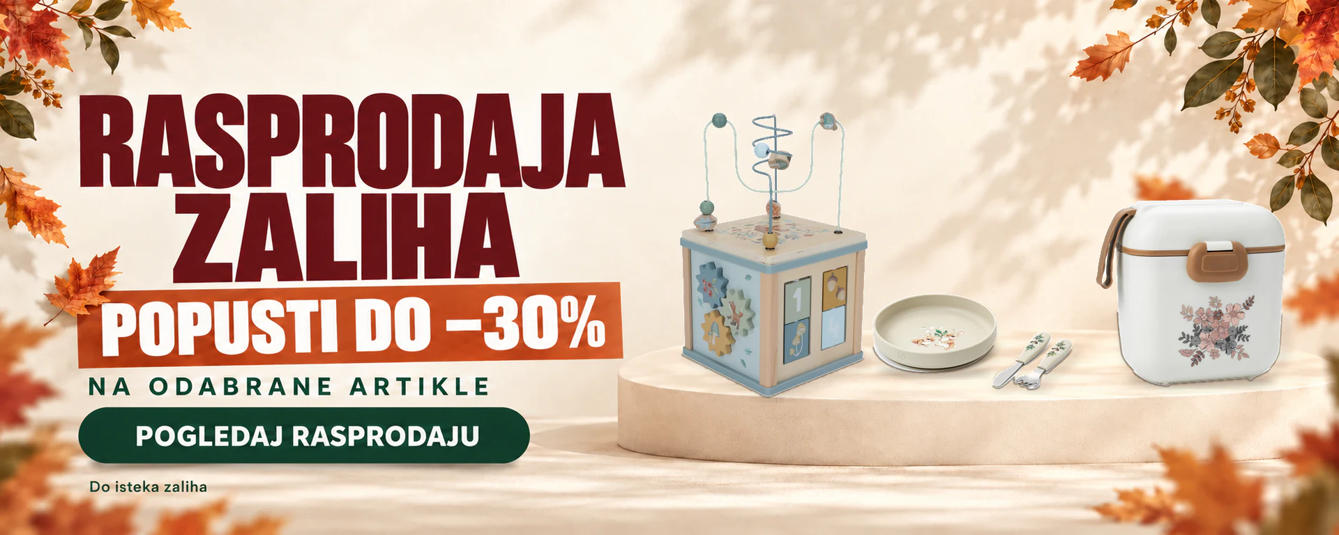 Jesenja rasprodaja zaliha — popusti do 30% na odabrane artikle. Pogledaj rasprodaju na Melanie.ba.