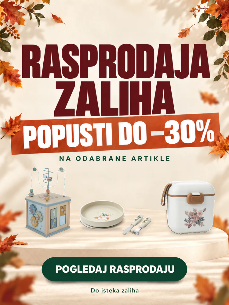 Jesenja rasprodaja zaliha — popusti do 30% na odabrane artikle. Pogledaj rasprodaju na Melanie.ba.